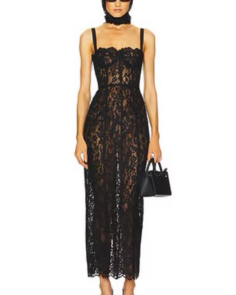 Helsa The Lace Collumn Dress - Image 1