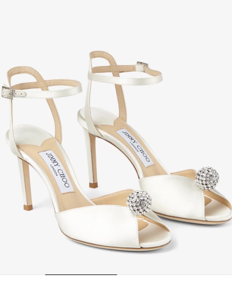 Jimmy Choo Satin Stiletto Heels - Image 1