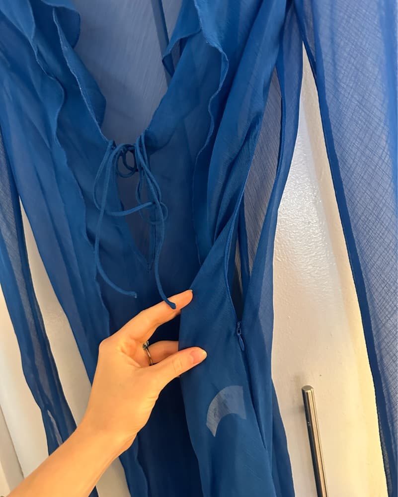 Rat & Boa Blue Sheer Maxi Dress - Image 2