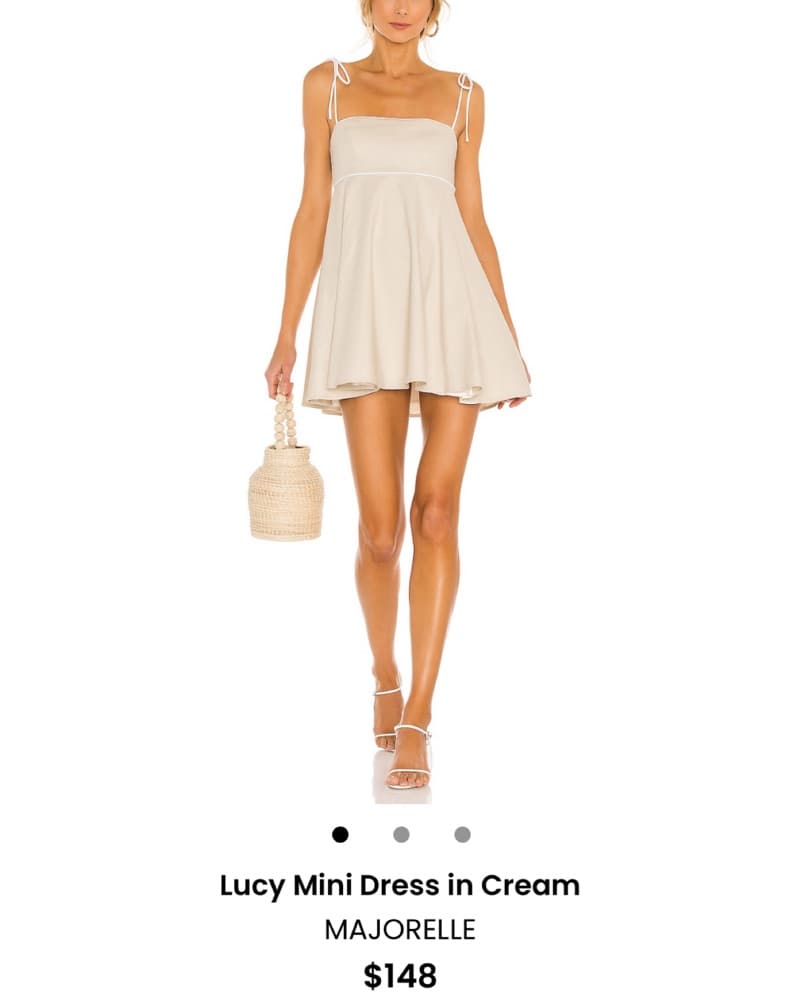 Cream Mini Dress - Image 1