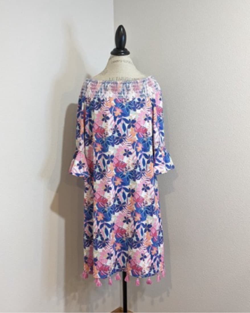 Cabana Life Coral Geo Dress - Image 1