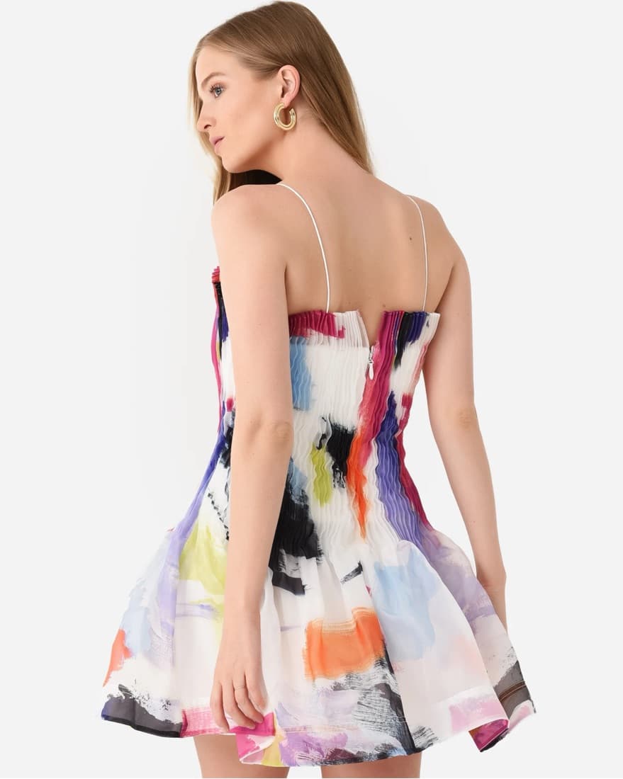 AJE Celestial Pleasted Mini Dress - Image 3
