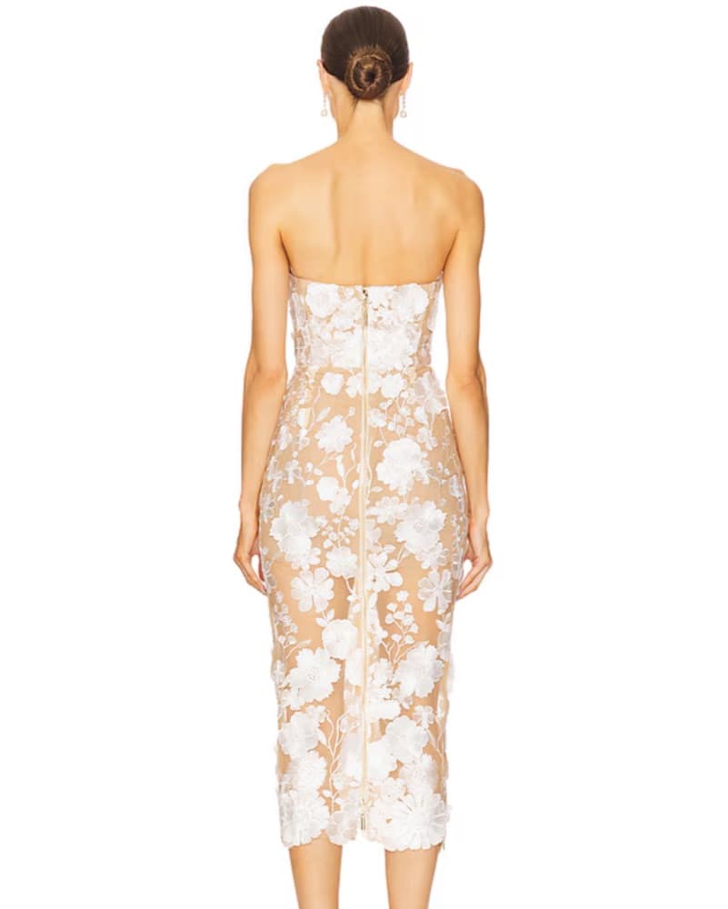 Bronx And Banco White Jasmine midi Dress XS - Image 6