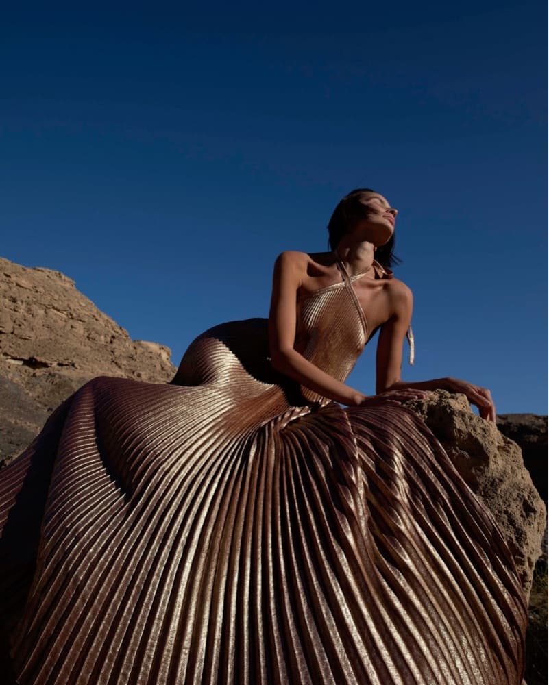 L’IDEE Rose Gold Deesse Gown - Image 1