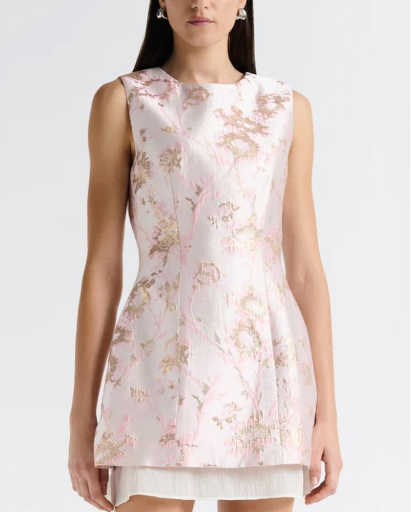 Anna Quan floral Jacquard Mini Dress - Image 1