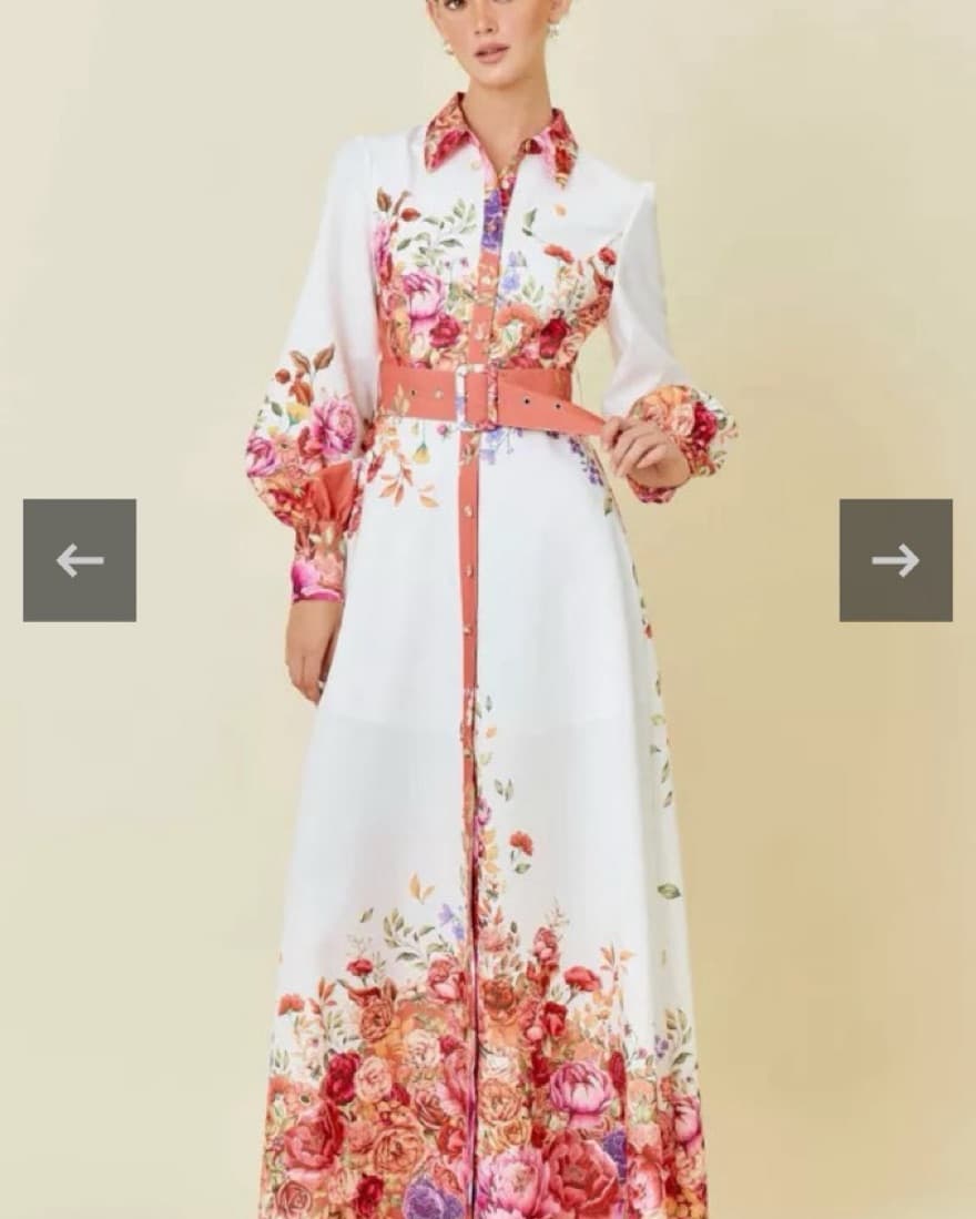 Elegant Floral Print Maxi Dress - Image 3