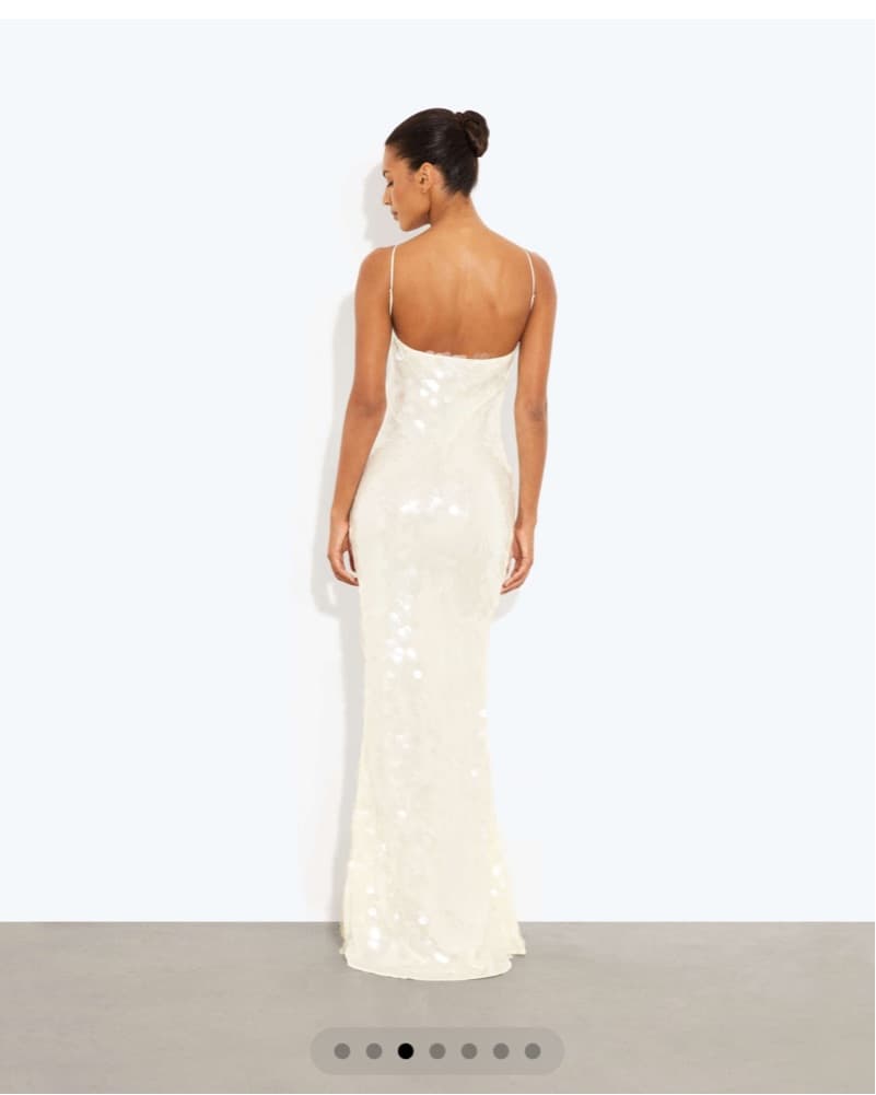 Rat & boa Emmanuella Ivory Sequin Gown - Image 2