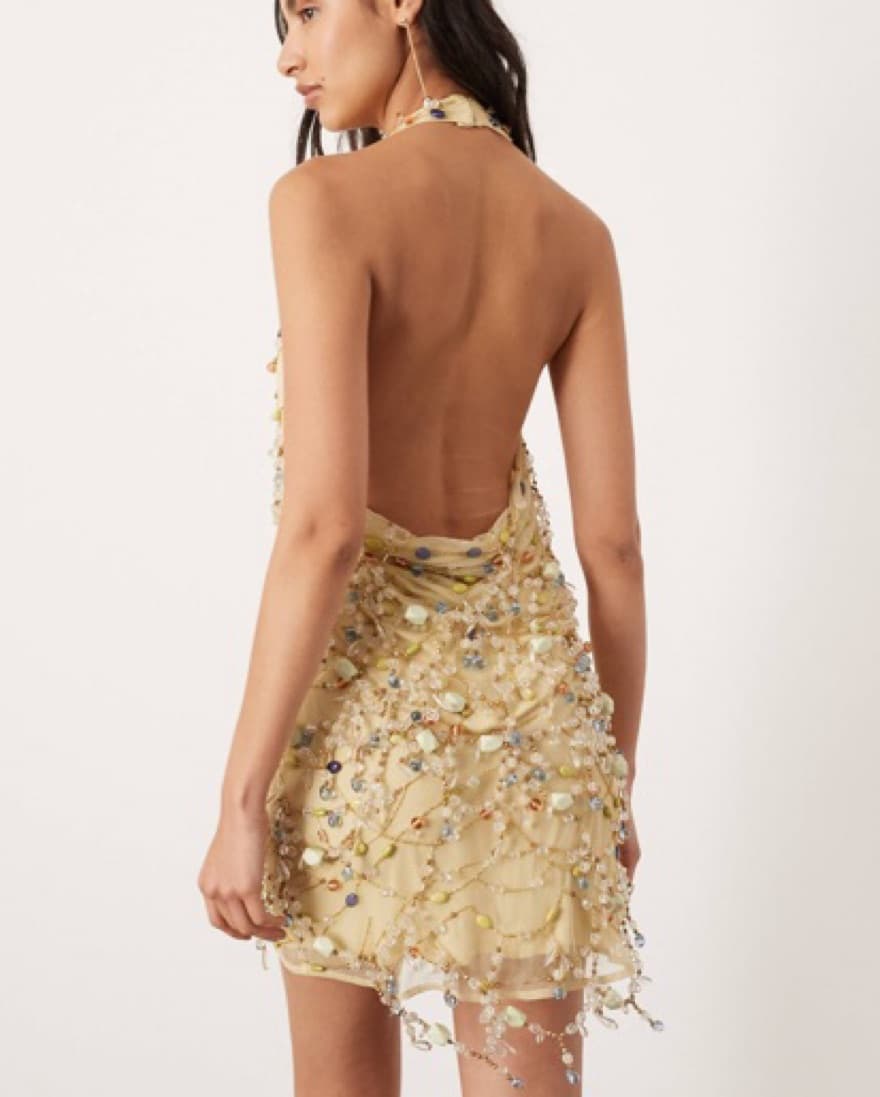 Beaded Halterneck Dress - Image 1