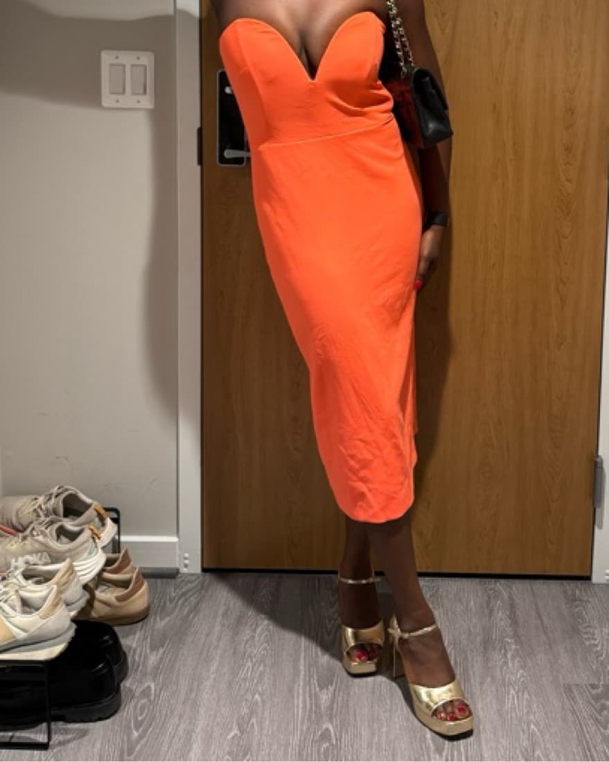 Orange Veronica Beard Colebrook Dress - Image 3