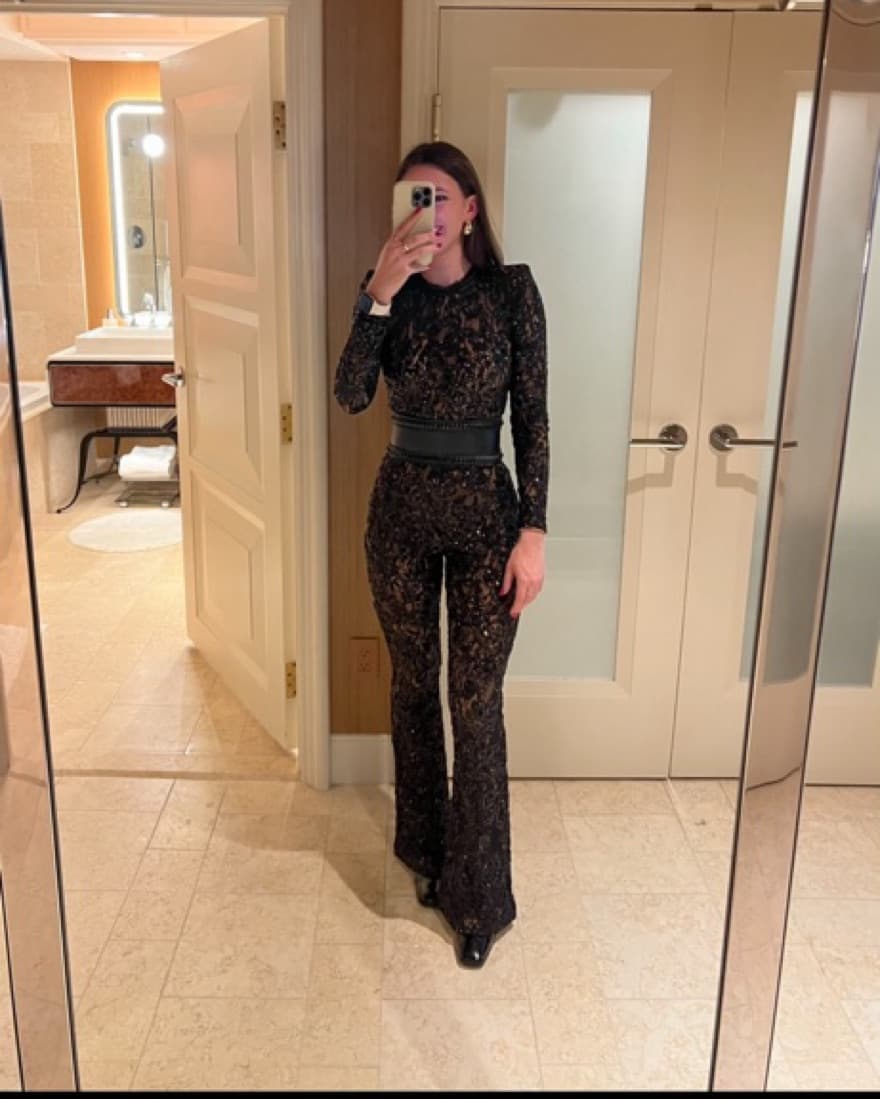 Lace Sequin Catsuit - Image 4