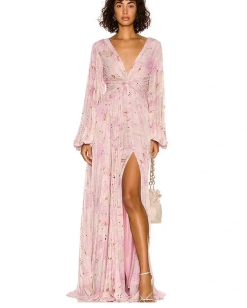 Alexis Pink Floral Gown - Image 1