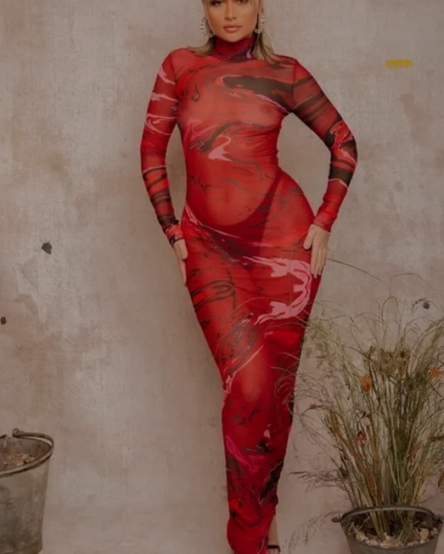 Red Gaia Maxi Dress by Kai Collective - Image 2