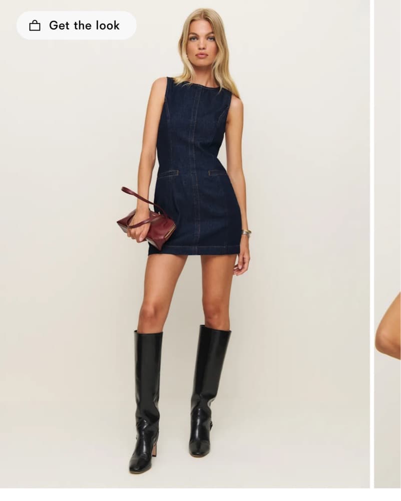 Reformation Citron Denim Mini Dress - Image 2