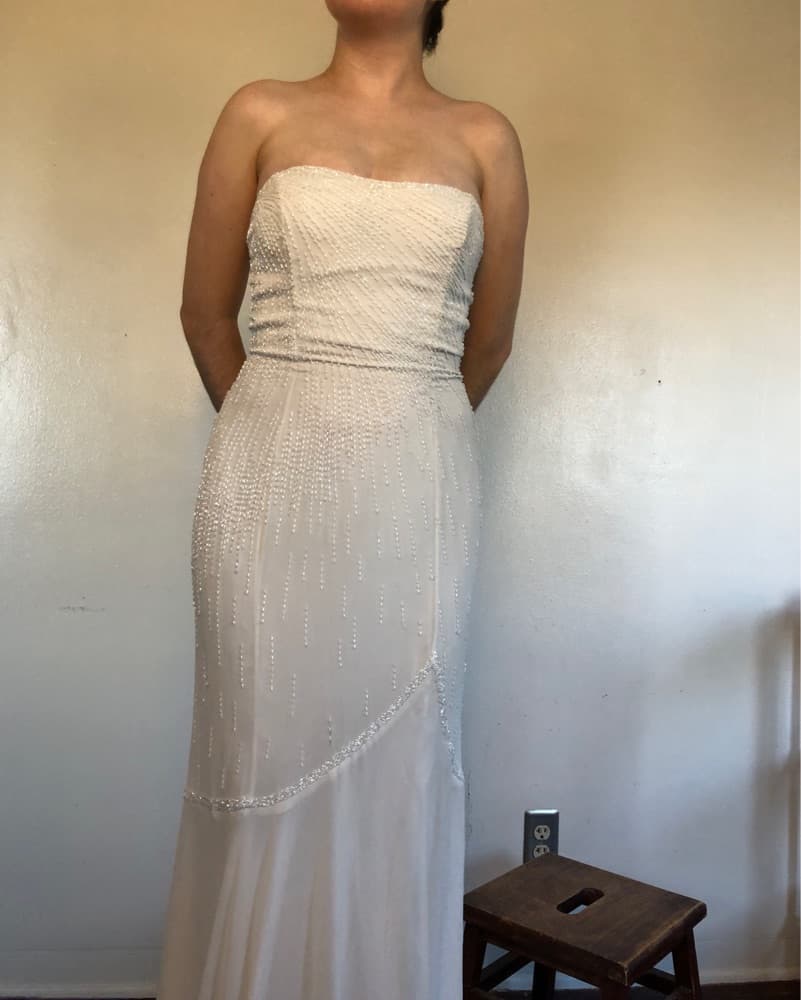 White Beaded Dress  - Image 2