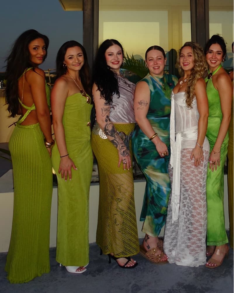 Lime Green Braided Maxi Dress - Image 6