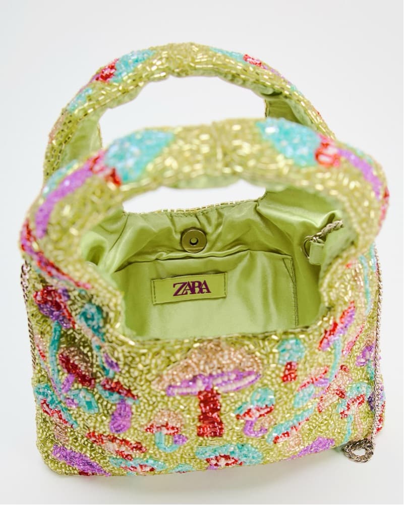 Zara Multicolor Beaded Mushroom Handbag  - Image 3