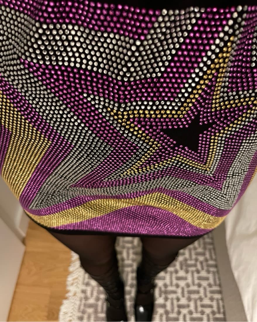 Ibiza Stones Rhinestone Crystal Skirt - Image 2