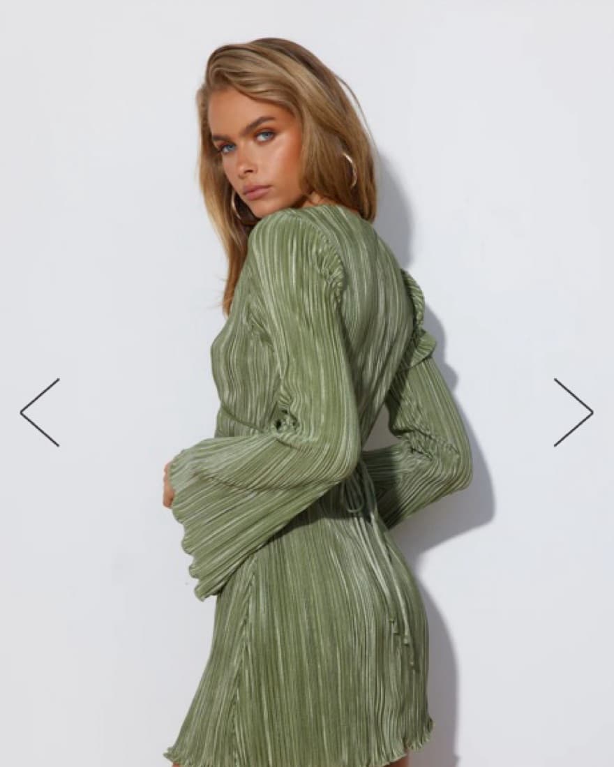 Sage Long Sleeve Dress - Image 3