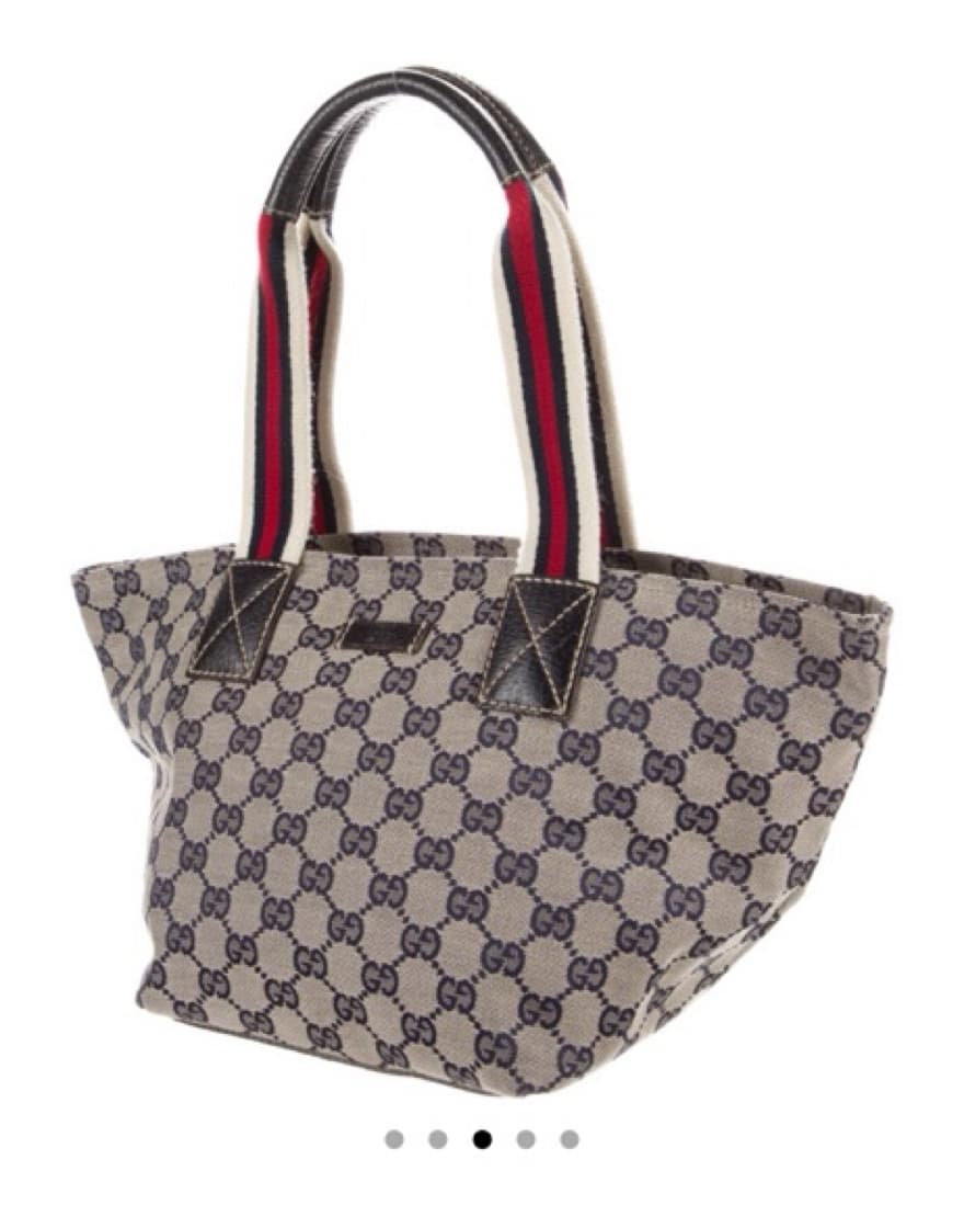 Small gucci canvas web Tote - Image 3