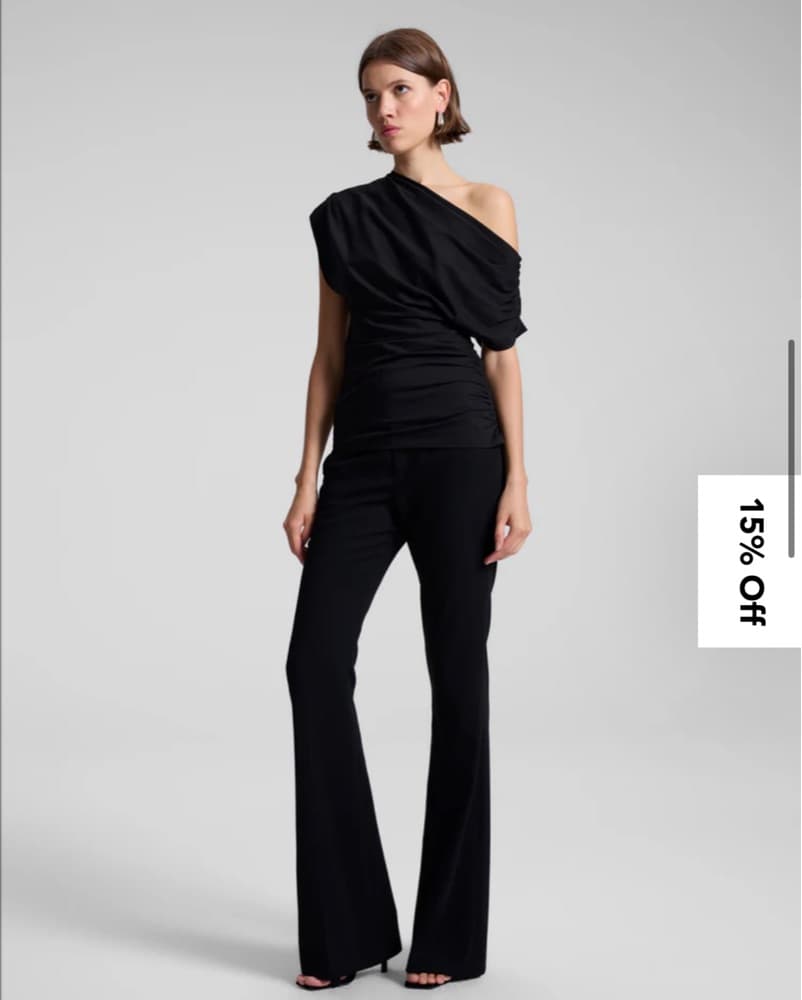 A.L.C. Black One Shoulder Top - Image 3