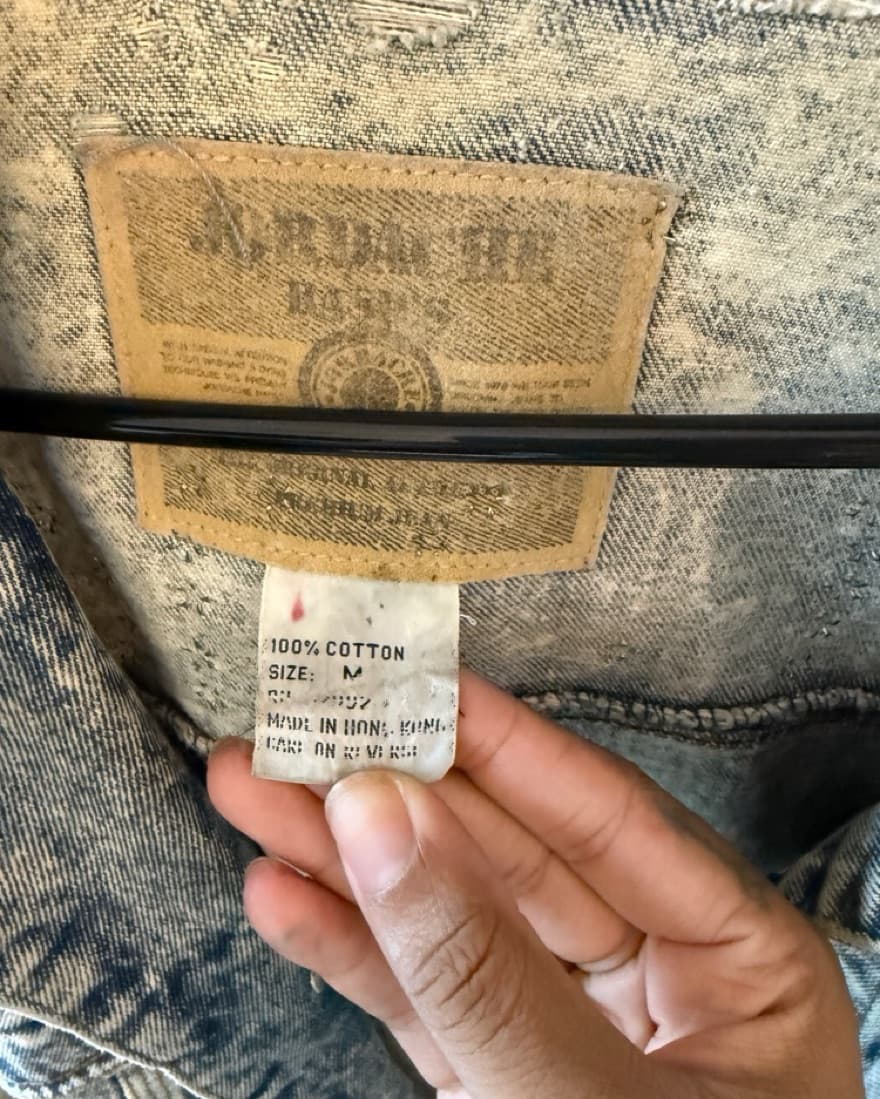 Distressed “New York” Denim Jacket - Image 5