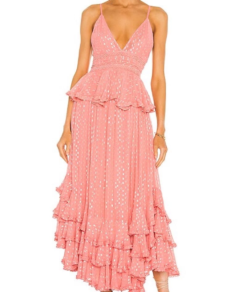 Rococo Sand Peplum Maxi Dress - Image 1