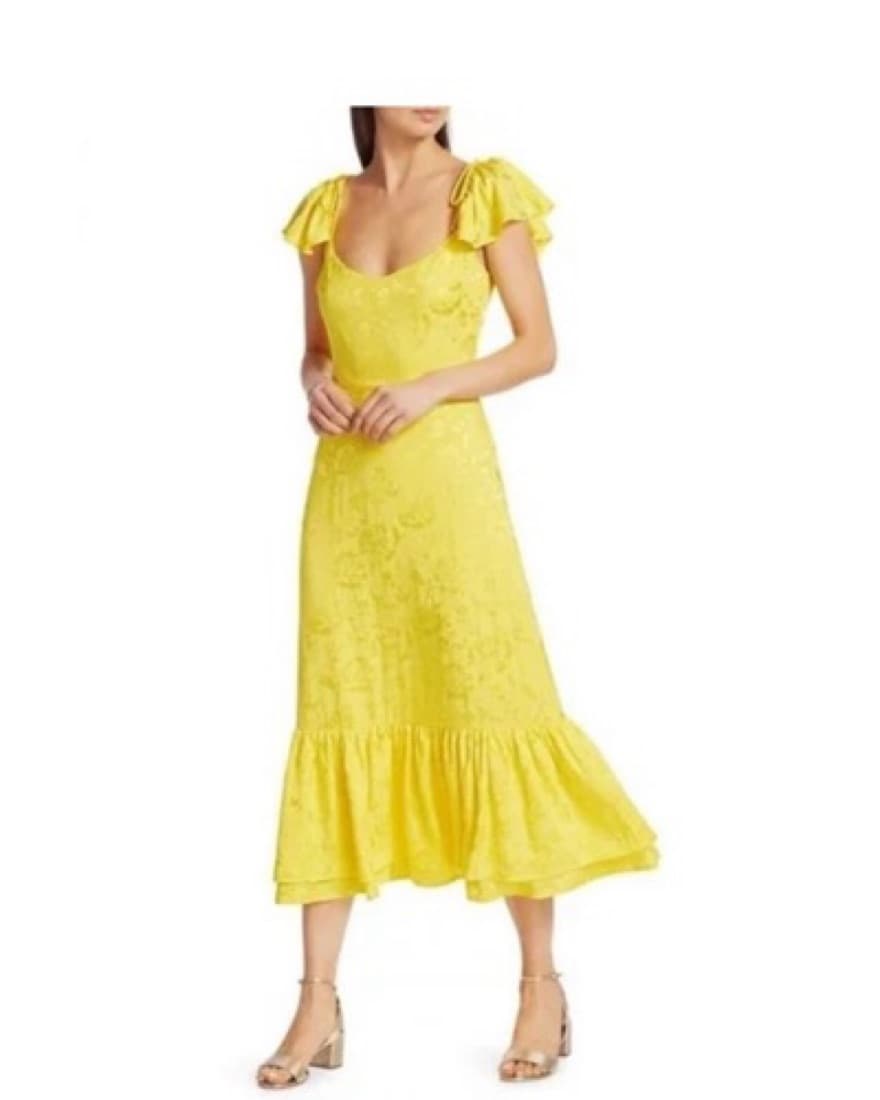 Yellow Staud Midi Dress - Image 1