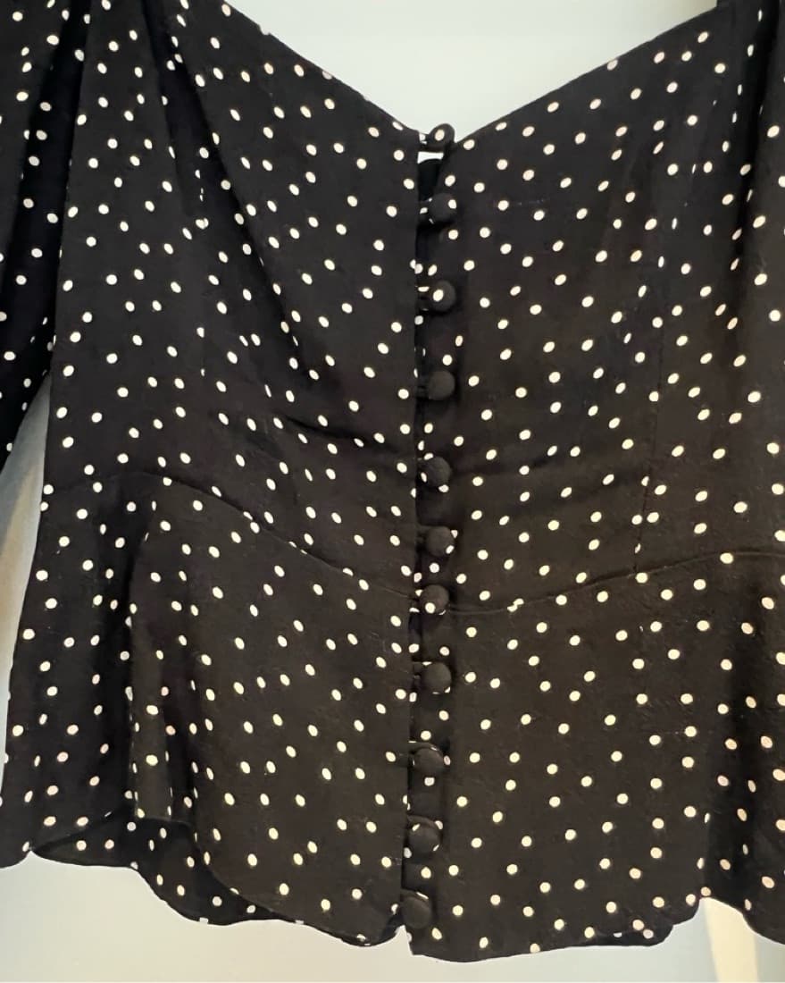 Reformation Rosaly Polka Dot Top - Image 4