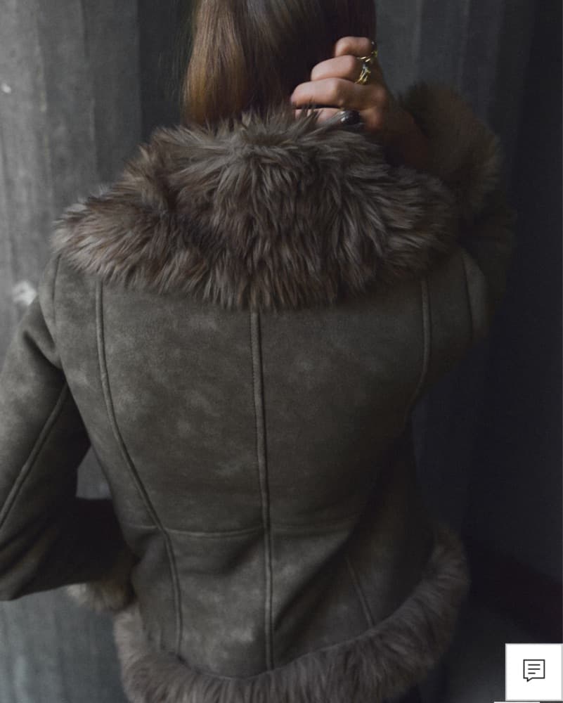 Mango Suede Fur coat - Image 3