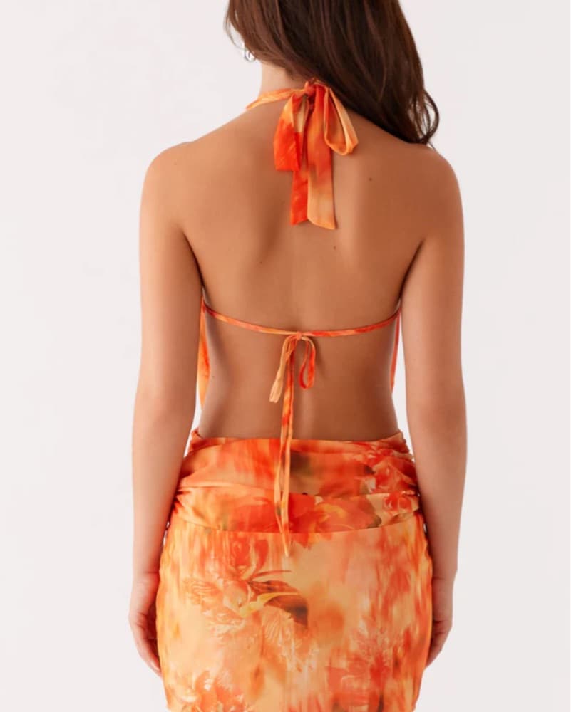 sunset floral mini dress - Image 3