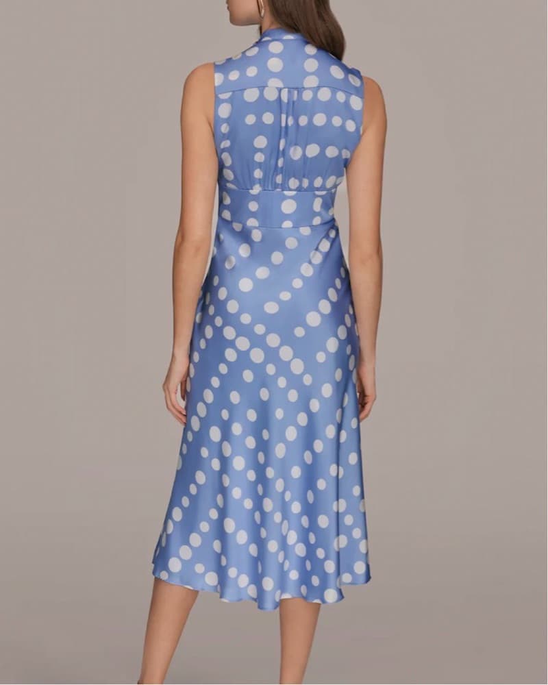 Blue Polka Dot Dress - Image 3