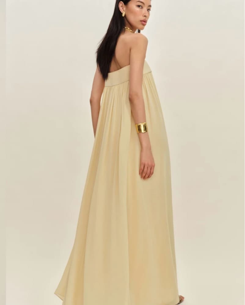 Yellow Reformation strapless Maxi - Image 2