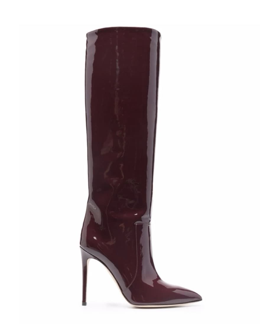 Paris Texas Burgundy Patent Leather Boot - Image 1