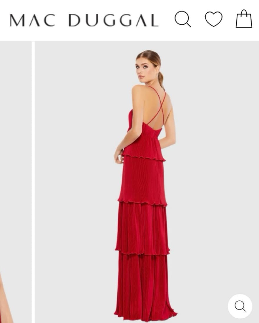 Red Tiered Gown - Image 2