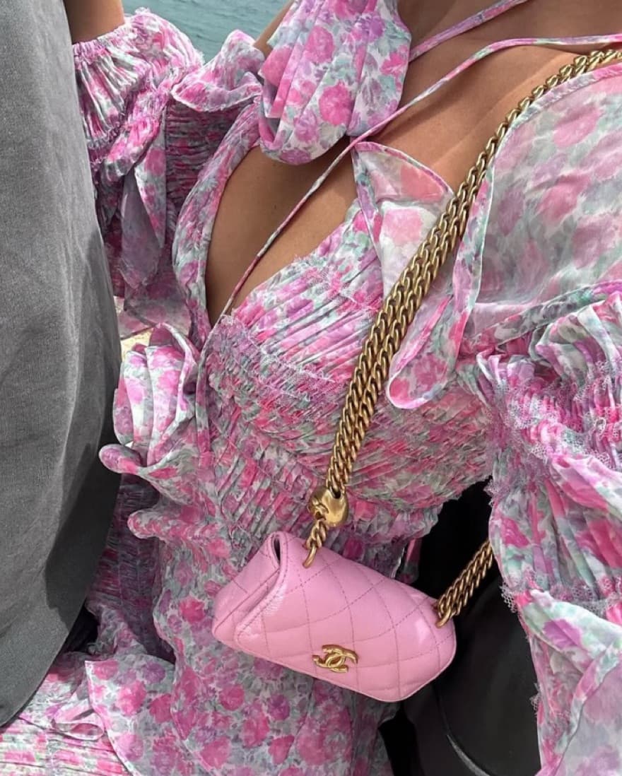 For Love & Lemons Pink Floral Maxi  Dress - Image 4