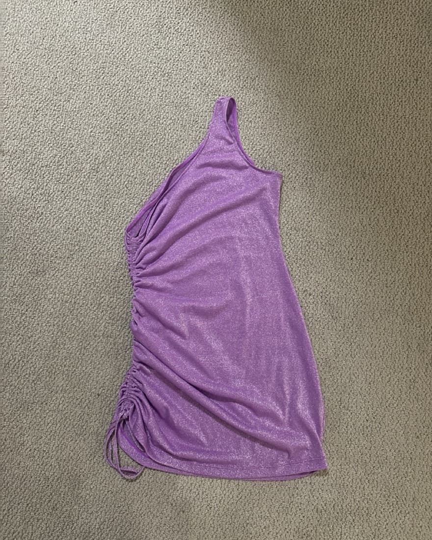 Triangl Purple One Shoulder Dress - Image 2