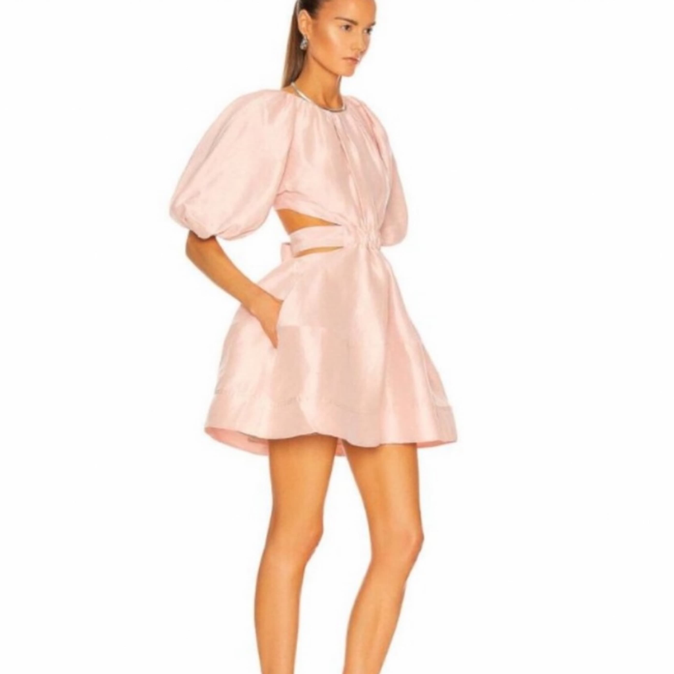 Aje Mimosa Puff Sleeve Mini Dress - Image 1