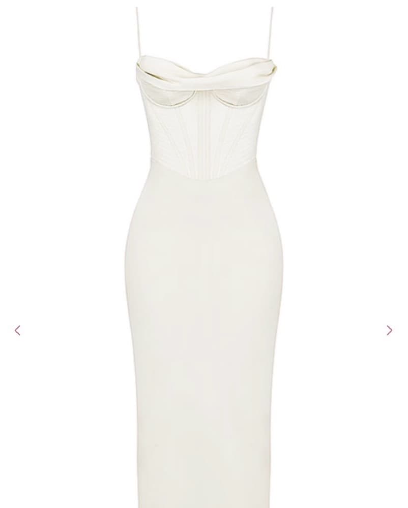 House of CB Charmaine dress in White - Image 2