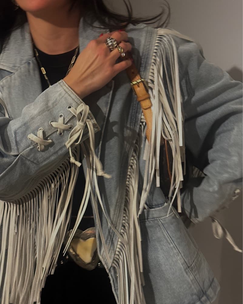 Fringe Denim Jacket - Image 2