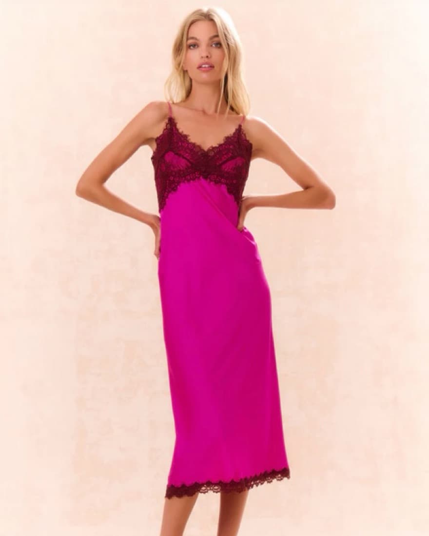 LoveShackFancy Ameliane Lace-Trimmed Sli - Image 1