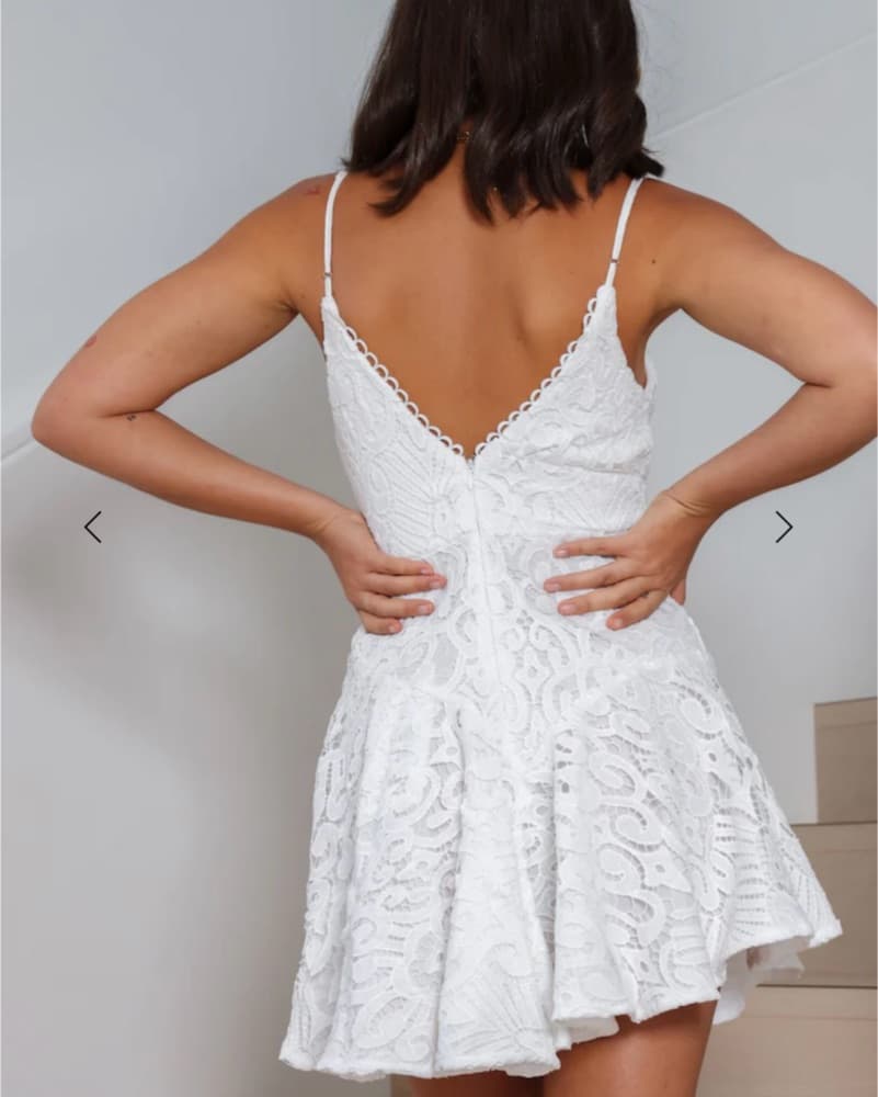 Elegant Lace Flare Dress - Image 3