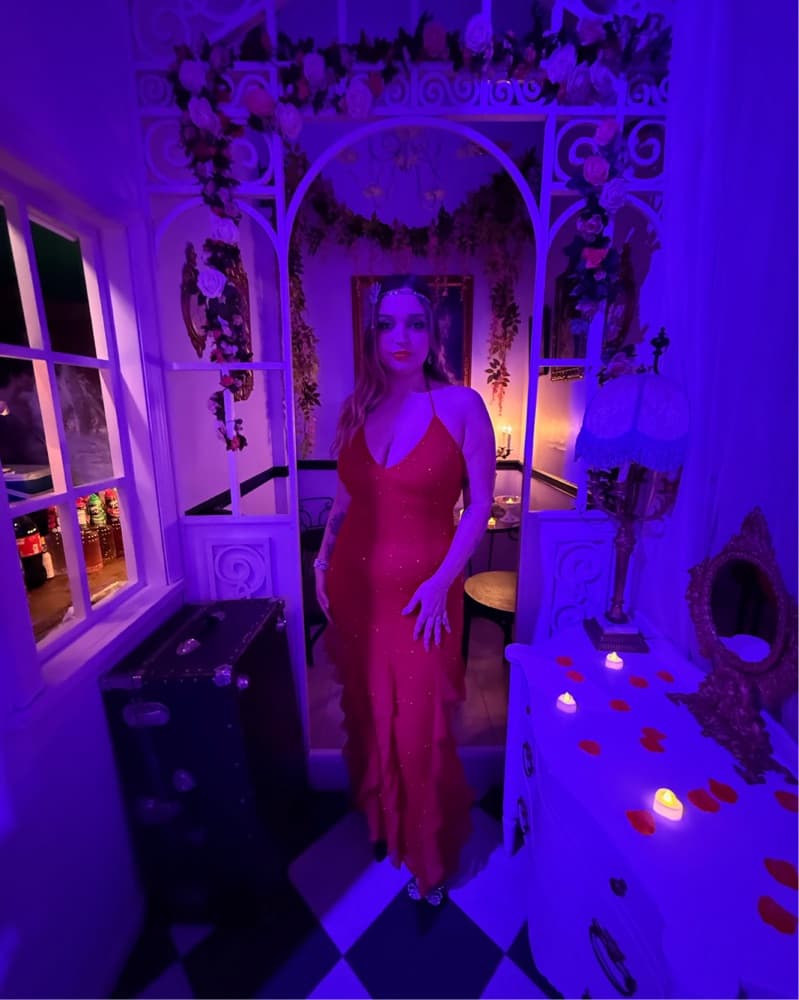 Oh Polly Anley Embellished Dress in Red - Image 6