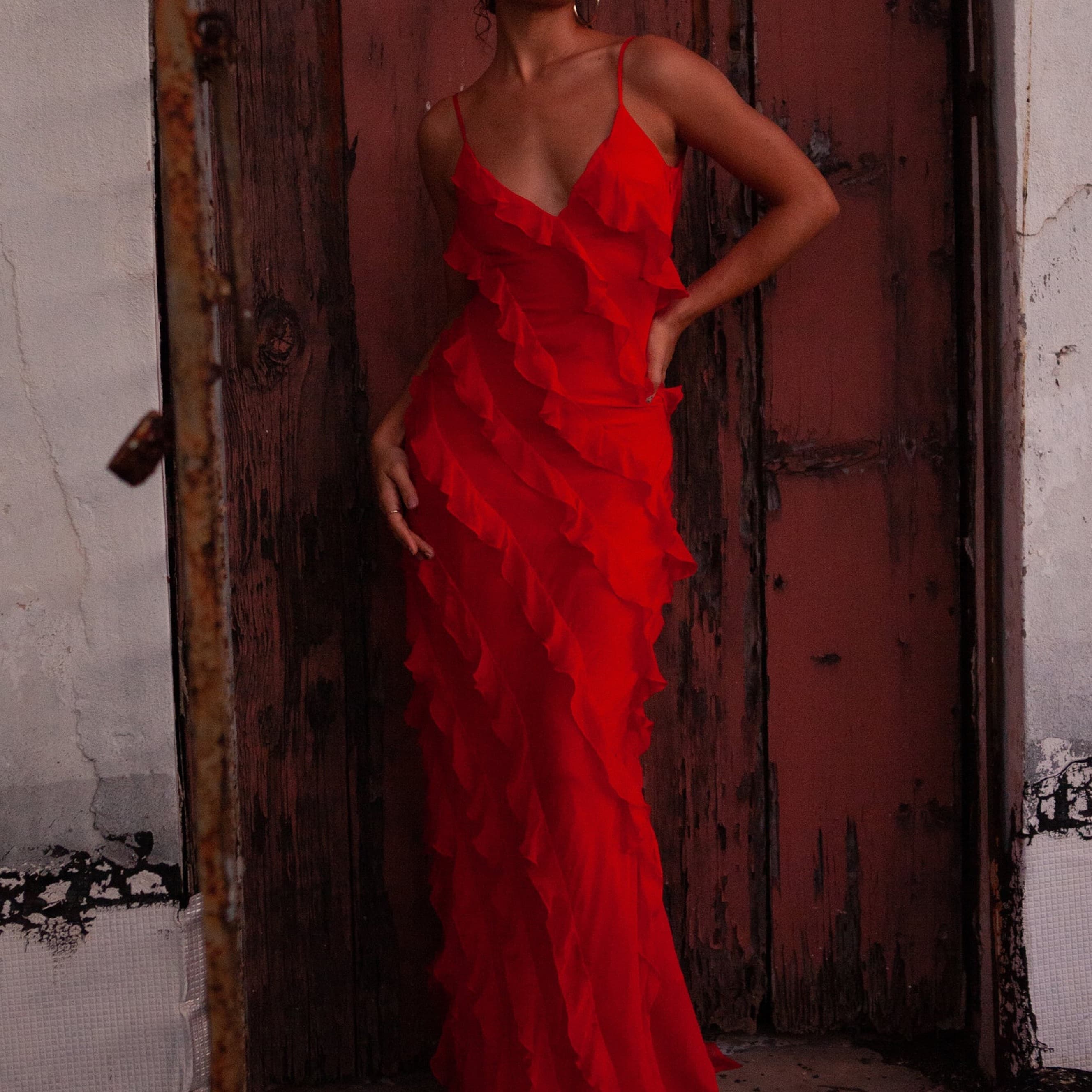 Rat and Boa Red Cecelia Dress - Image 1
