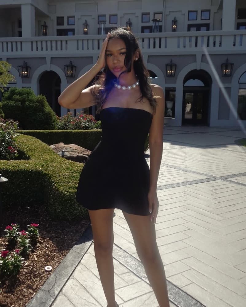 Babyboo Asha Black Strapless Mini Dress - Image 2