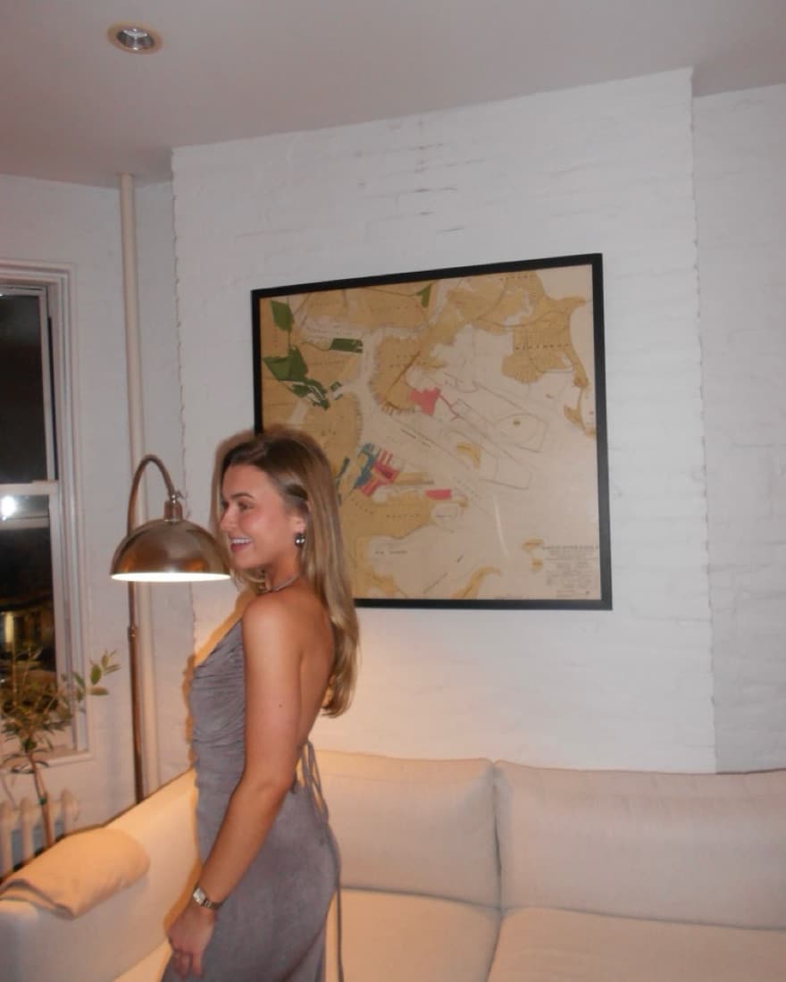 Gray/Tan babyboo cocktail maxi dress  - Image 1