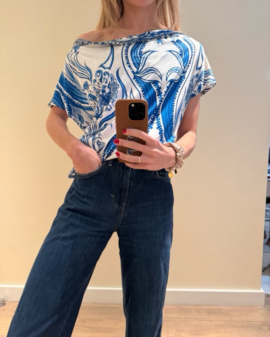 Emilio Pucci Blue Print Top   - Image 4