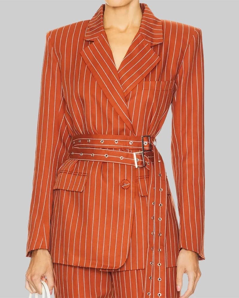 Nonchalant Pinstribed Suit Set - Image 5