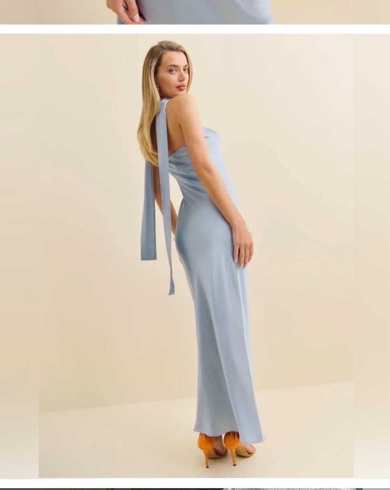 Reformation Oren Dress In Light Blue - Image 2