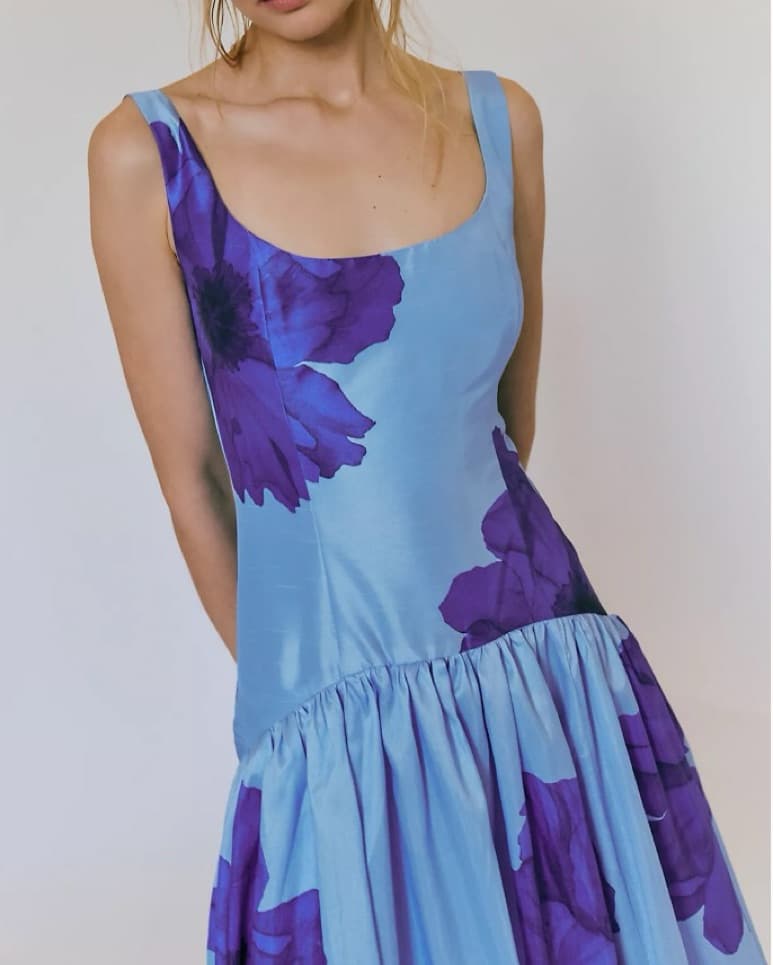 Hutch The Ridge Printed Blue Maxi Dress - Image 4