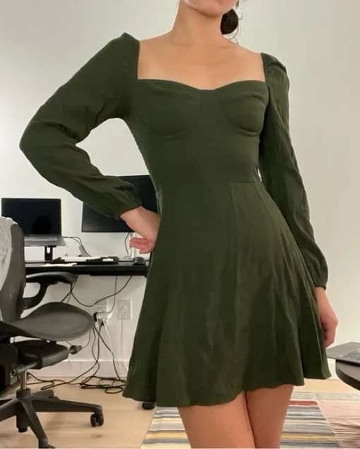 Reformation Mochi Dress Green - Image 1